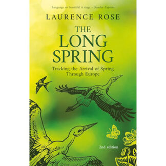 Front cover of book - image of green-yellow background with birds flying