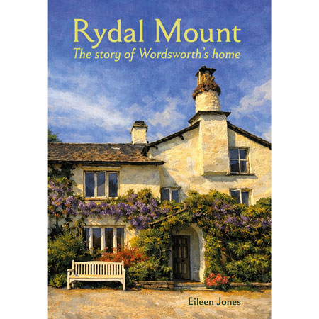 Image of Rydal Mount - a cream coloured house with red roof tiles and chimneys under a blue sky